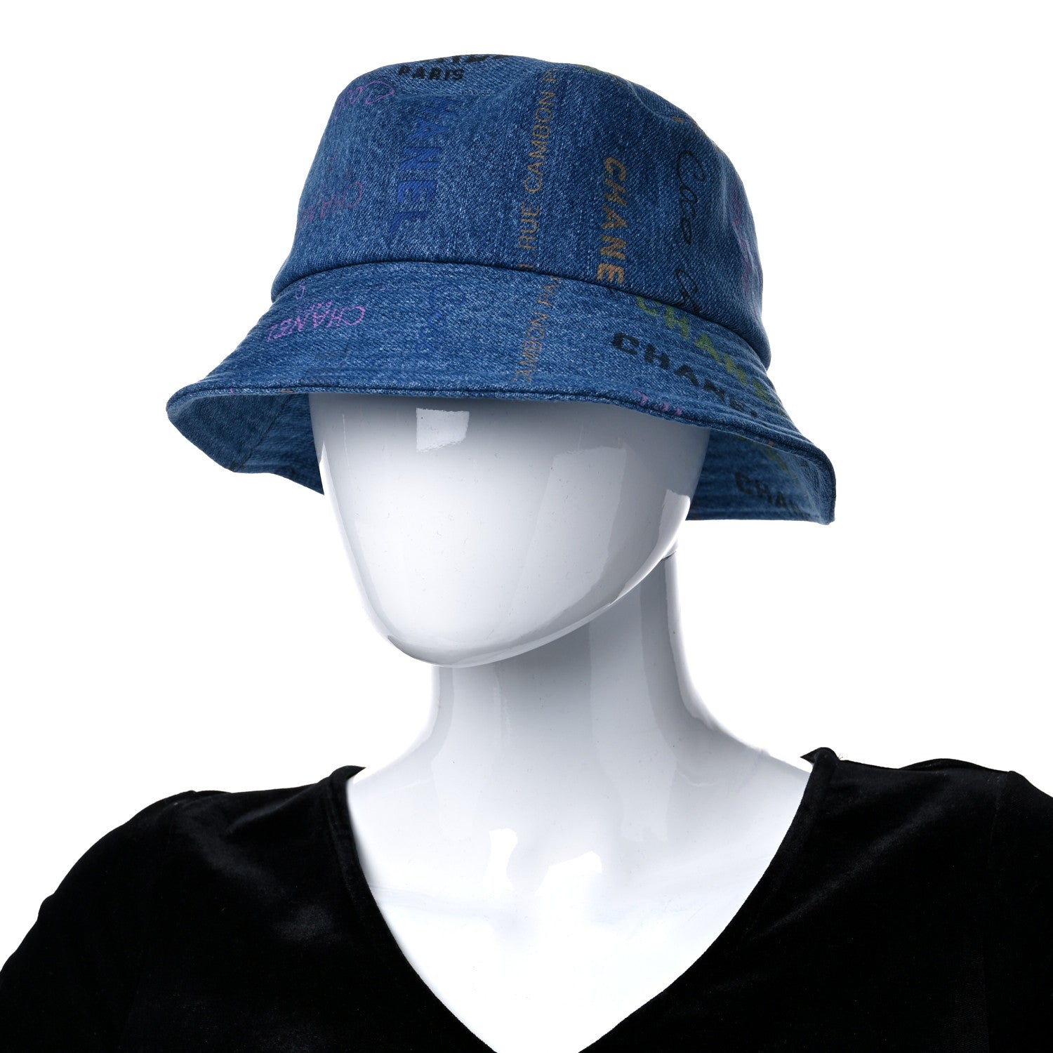 Chanel Denim Mood Cloche Bucket Hat M Blue 2 of 9