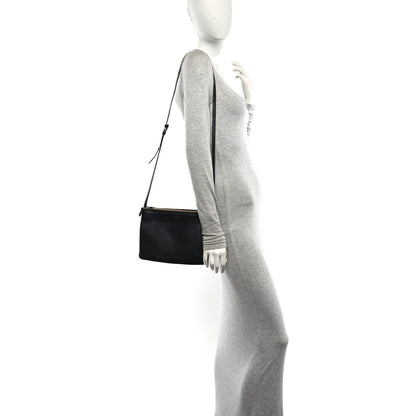 Celine Lambskin Large Trio Crossbody Bag Black 2 of 11