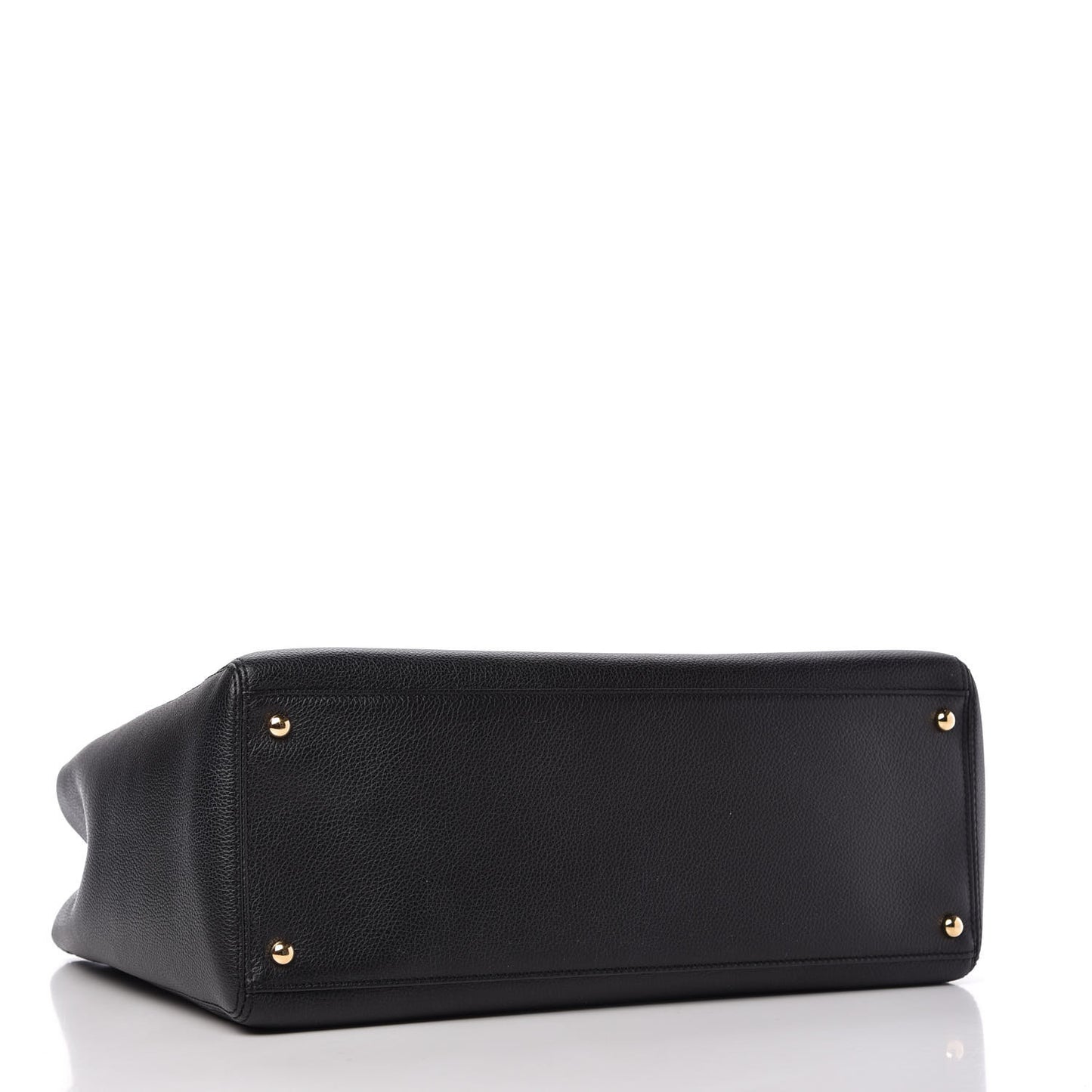 Calfskin Cerf Shopper Tote Black