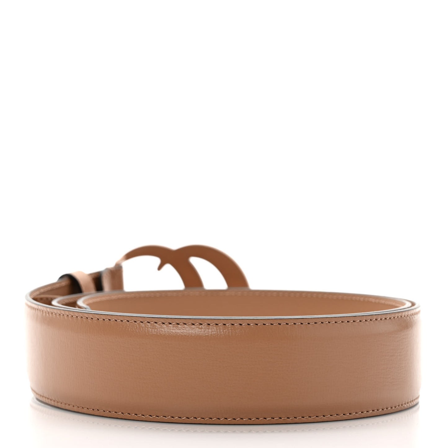 Azalea Calfskin Enamel Monochrome Double G 40mm Belt 95 38 Camelia