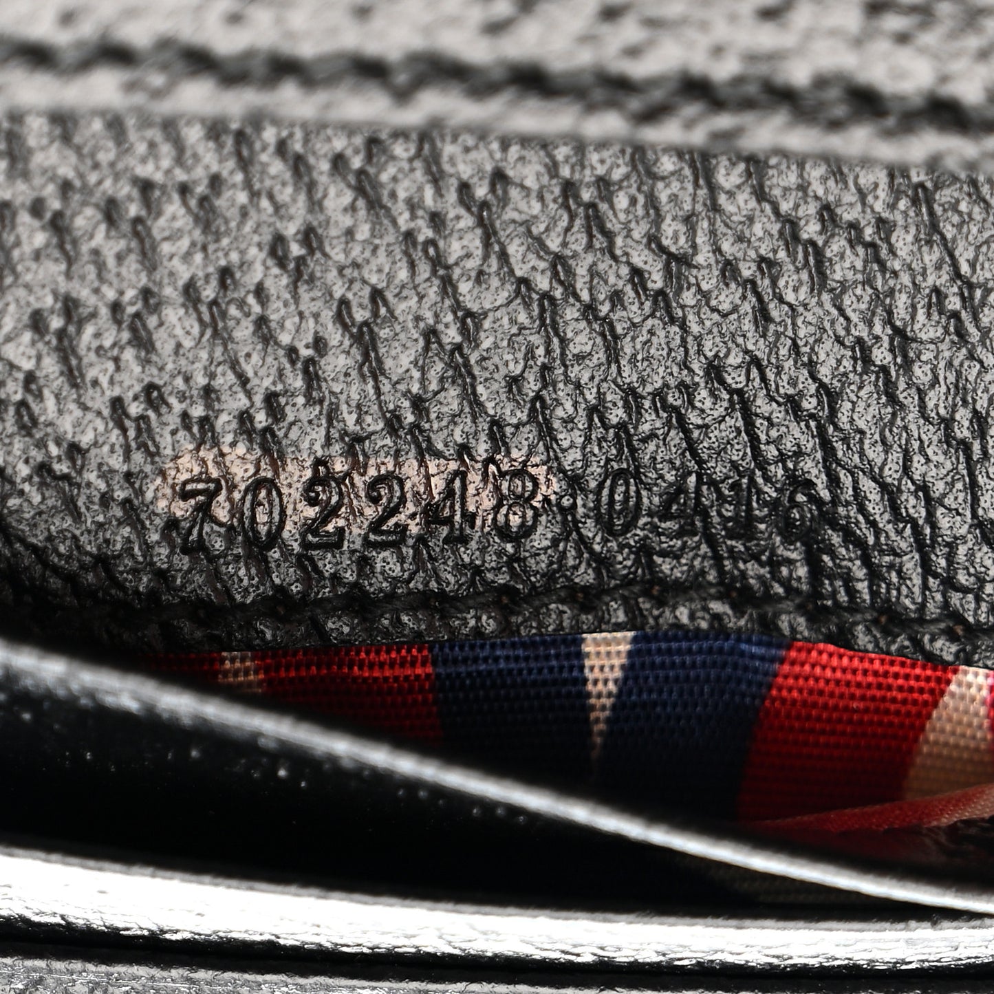 X ADIDAS Textured Dollar Calfskin Trefoil Horsebit 1955 Card Case Wallet With Strap Black Off White