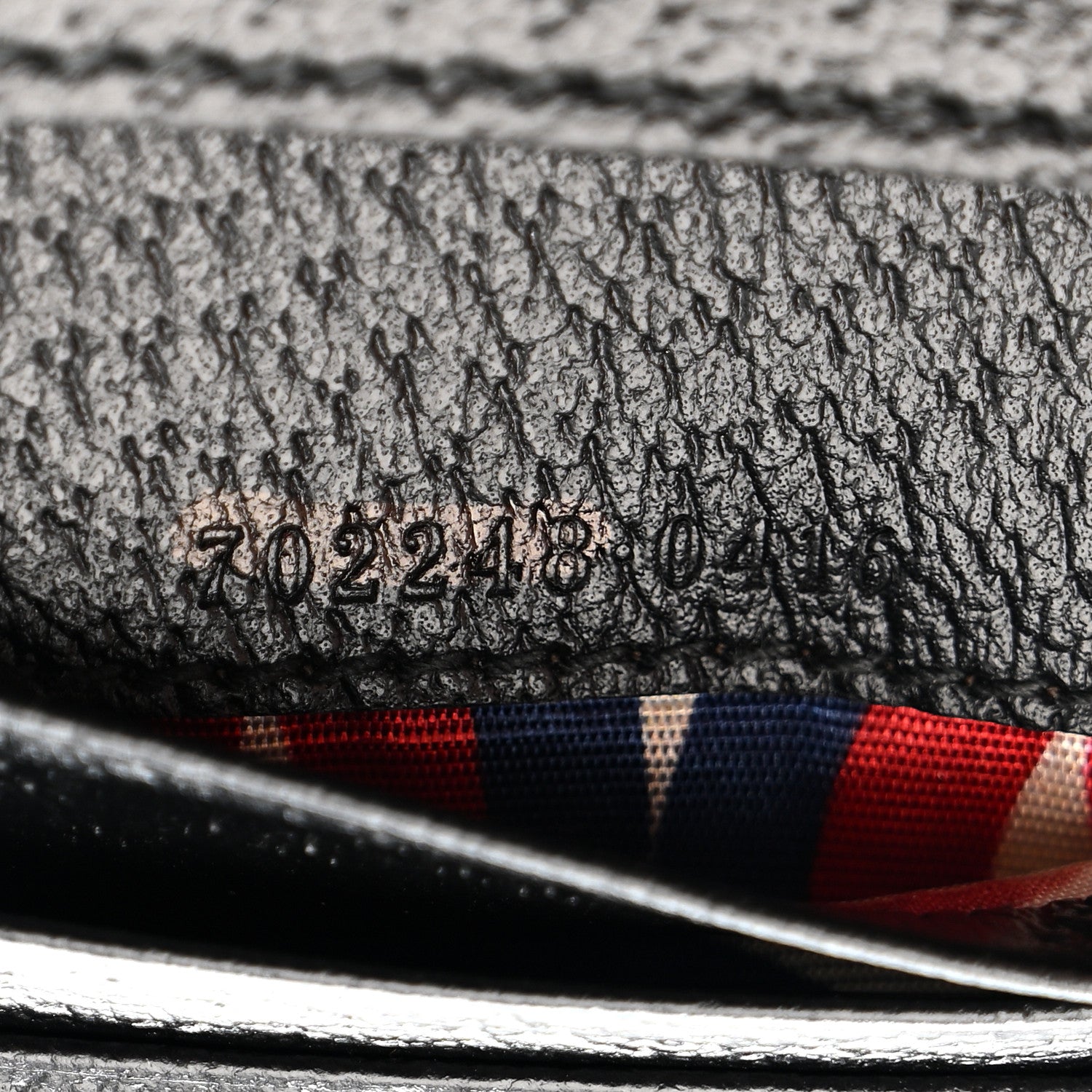 Gucci X ADIDAS Textured Dollar Calfskin Trefoil Horsebit 1955 Card Case Wallet With Strap Black Off White 7 of 8