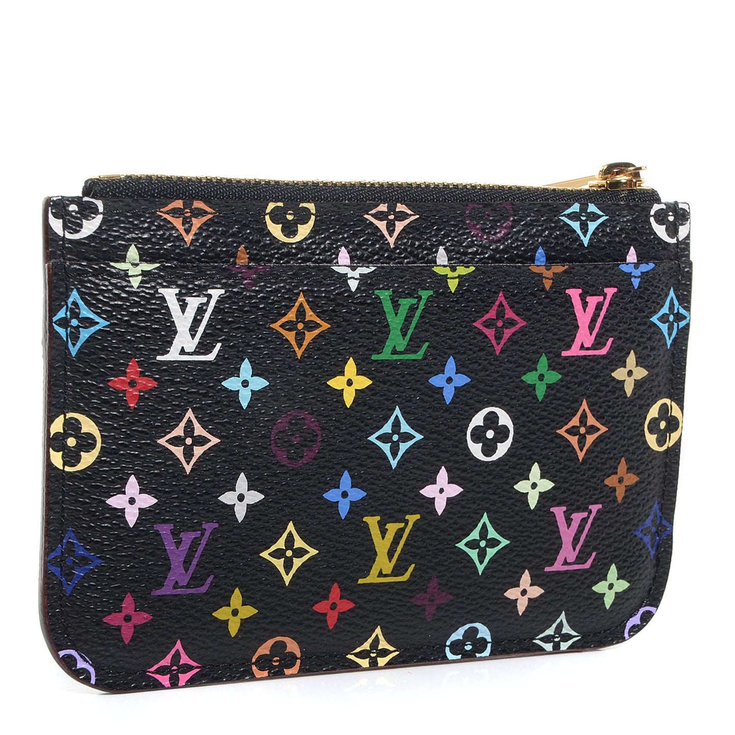 Monogram Multicolor Key Pouch Black Violet