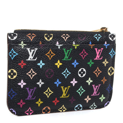 Louis Vuitton Monogram Multicolor Key Pouch Black Violet 3 of 8