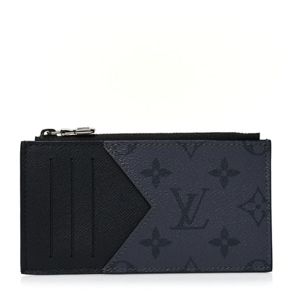 Louis Vuitton Reverse Monogram Eclipse Taiga Coin Card Holder 1 of 10