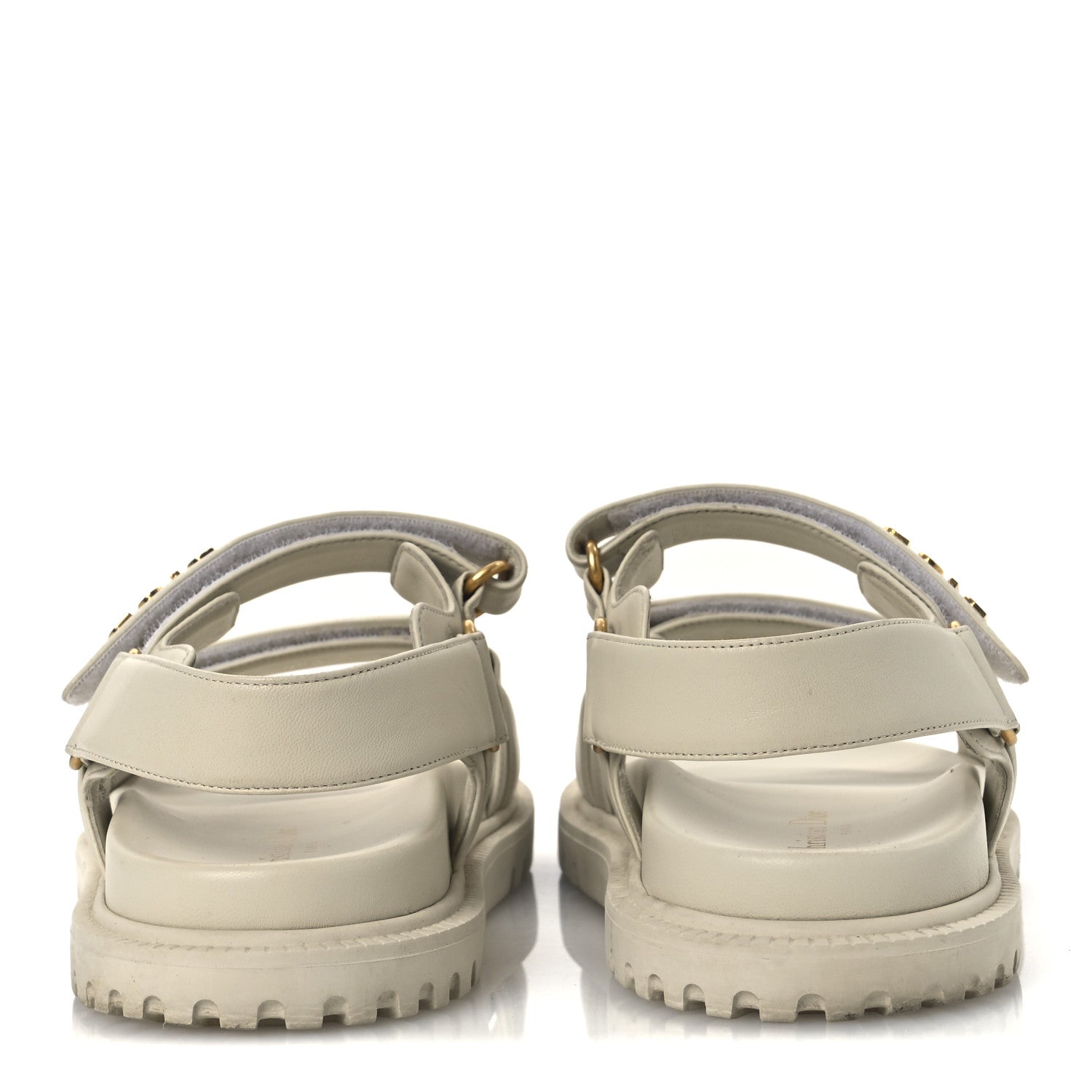 Christian Dior Lambskin Dioract 10mm Slide Sandals 40 Off White 6 of 15