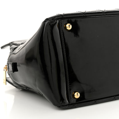 Chanel Patent Quilted Petit Timeless Tote PTT Black 9 of 11