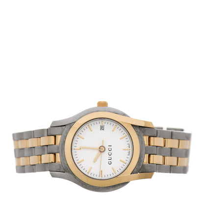 Gucci Stainless Steel Mother of Pearl 27mm 5500L Two Tone Quartz Watch 2 of 6