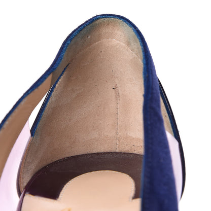 Christian Louboutin PVC Suede Patent Watersnake Galata 100 Pumps 39.5 Eclipse 10 of 12