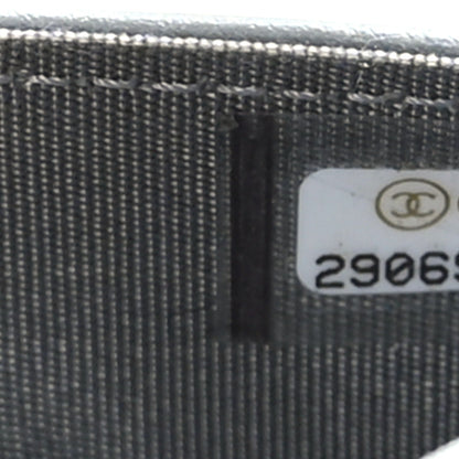 Chanel Caviar Chevron Quilted Boy Wallet On Chain WOC Grey 6 of 9