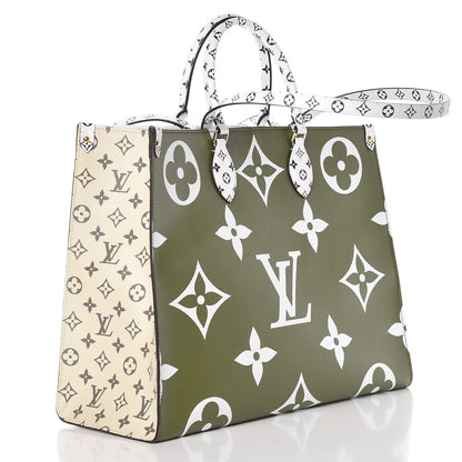 Louis Vuitton Monogram Giant Onthego GM Kaki Beige 3 of 9