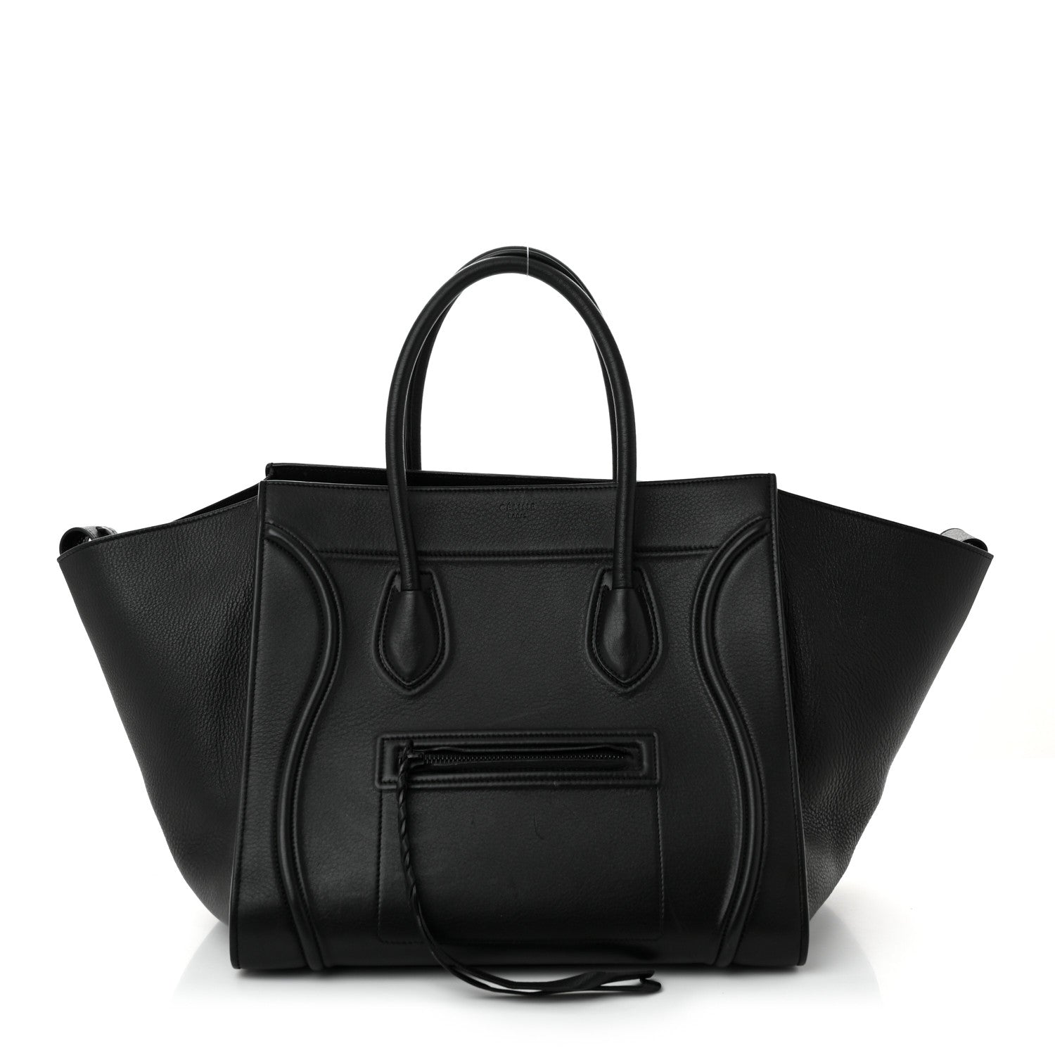 Celine Grained Calfskin Medium Phantom Luggage Black 1 of 12