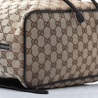Gucci Monogram Dollar Calfskin O Drawstring Backpack Beige Ebony Testa di Moro Dark Chocolate 5 of 18