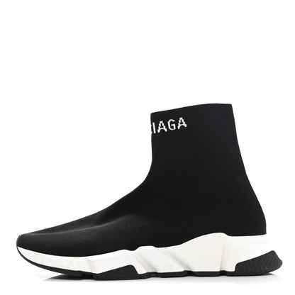 Balenciaga Neoprene Knit Mens Hi Speed Sneakers 42 Black White 1 of 10