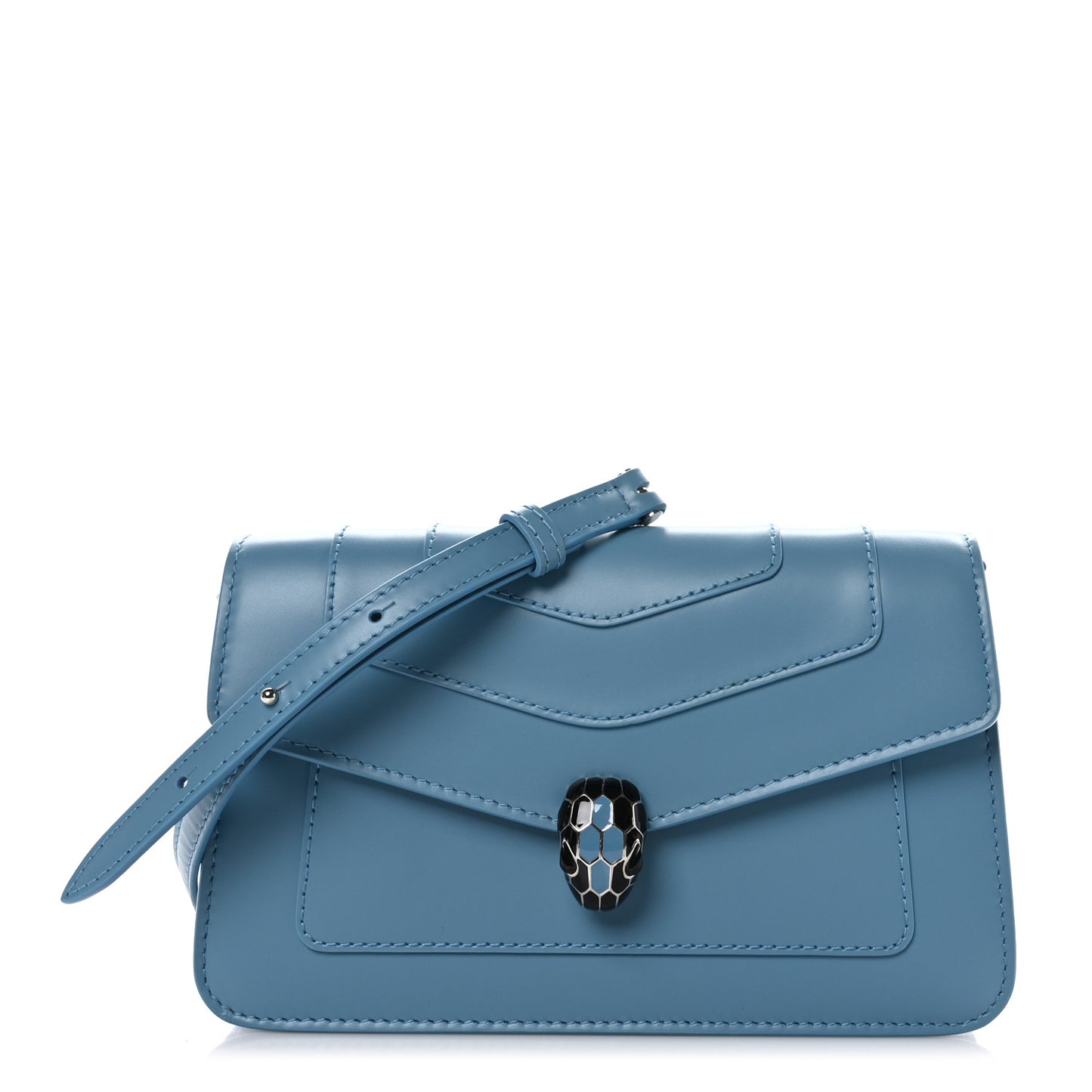 Calfskin Serpenti Forever Crossbody Bag Blue