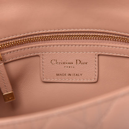 Christian Dior Calfskin Cannage Small Caro Bag Rose De Vents 8 of 10