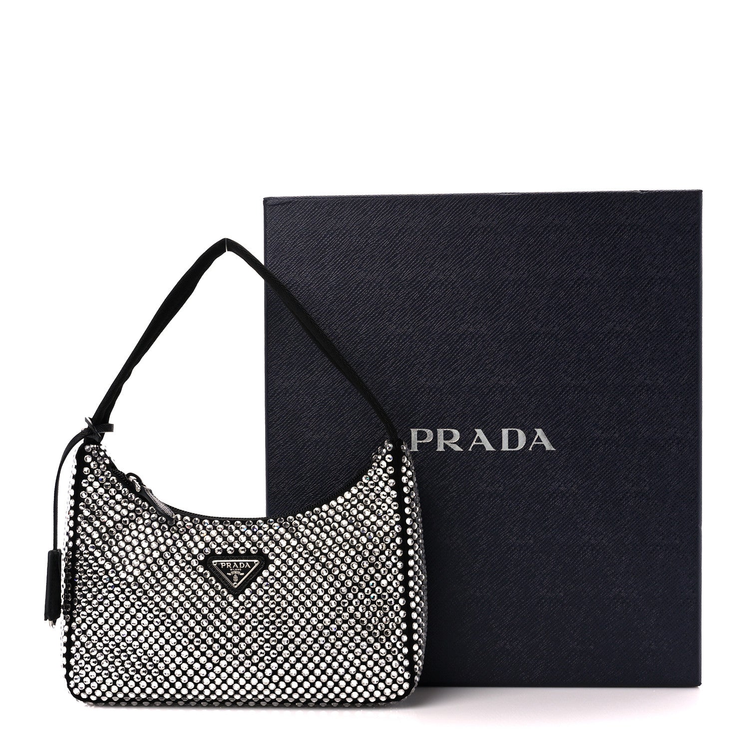 Prada Satin Crystal Mini Re-Edition 2000 Bag Cristal 12 of 12