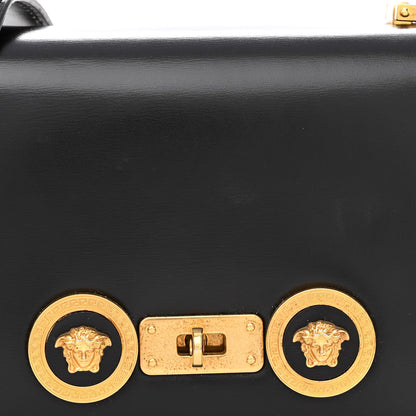 Versace Calfskin Medallion Tribute Shoulder Bag Black 7 of 11