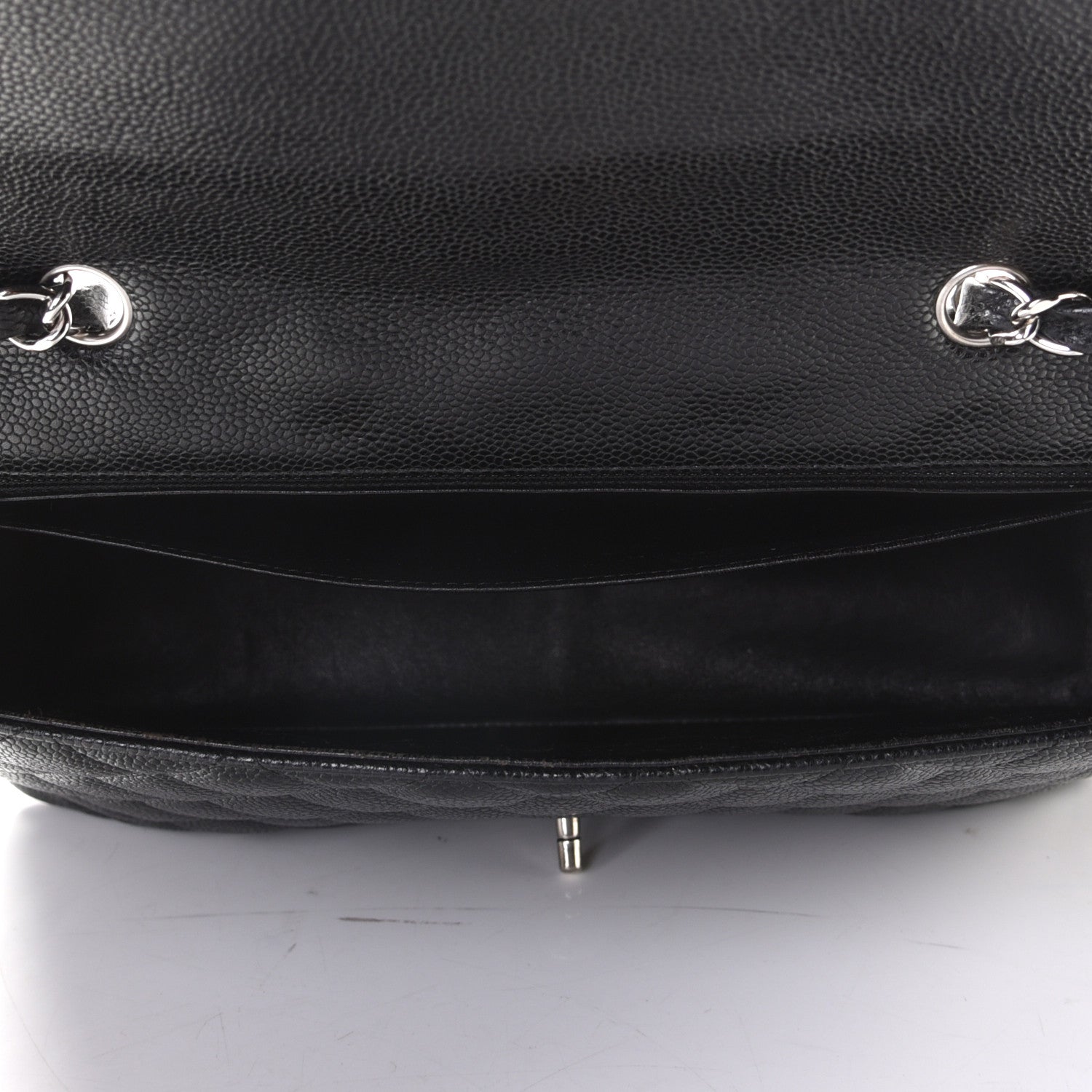 Chanel Caviar Quilted Jumbo Single Flap Black 7 of 8