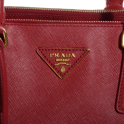 Prada Saffiano Lux Large Double Zip Tote Fuoco 11 of 11