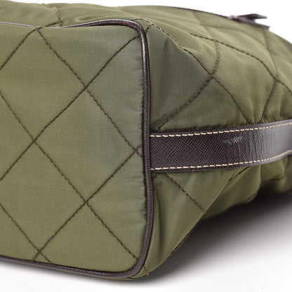 Prada Tessuto Nylon Impunturato Quilted Hobo Green 9 of 11