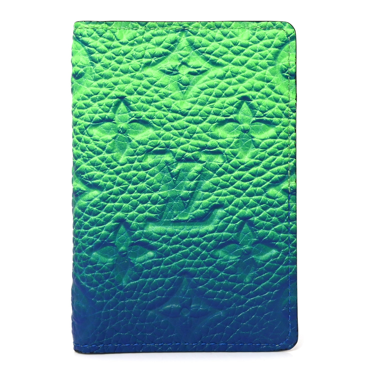 Louis Vuitton Taurillon Illusion Pocket Organizer Bleu Vert 1 of 7