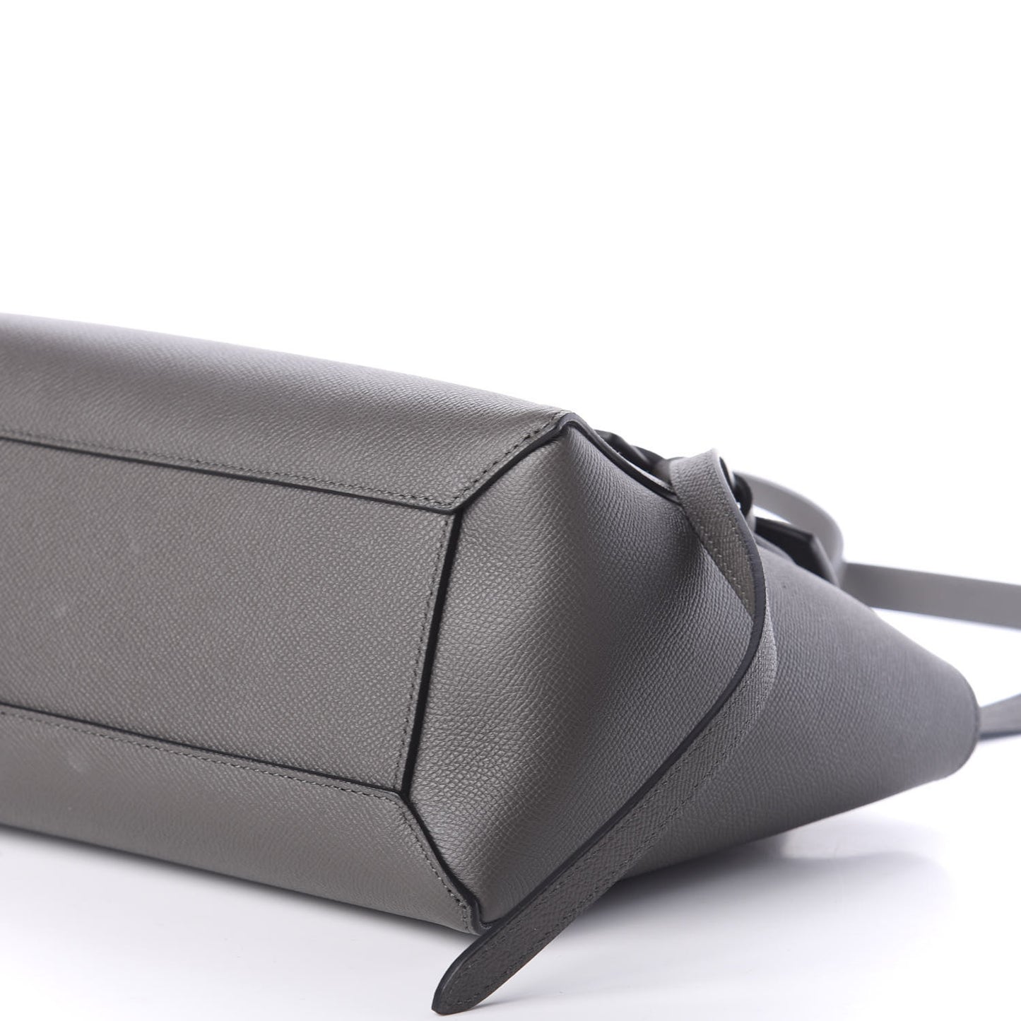 Grained Calfskin Nano Belt Bag Grey