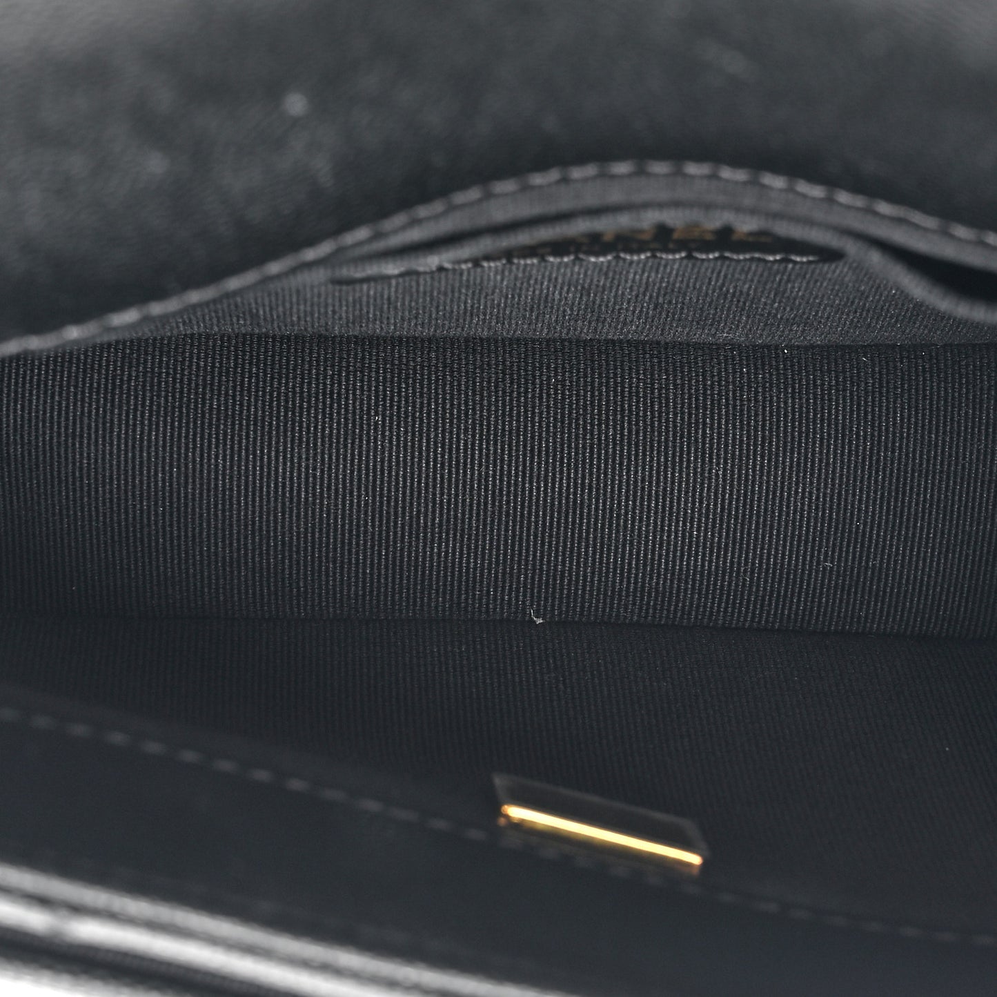 Shiny Caviar Quilted Mini Square Flap Black