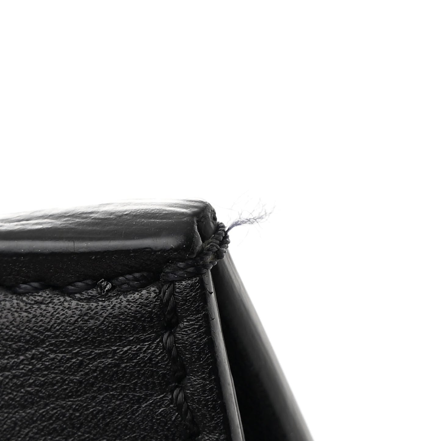 Smooth Calfskin Medium Bi-Color Edge Shoulder Bag Black Beige