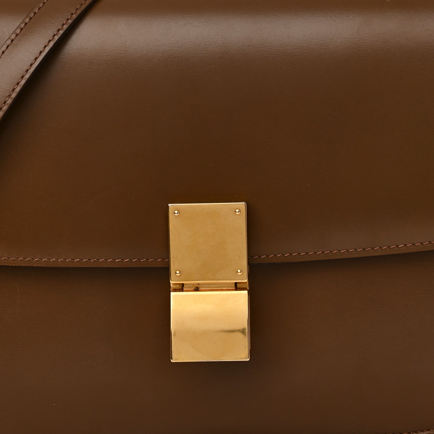 Celine Smooth Calfskin Medium Classic Box Flap Bag Camel 8 of 19