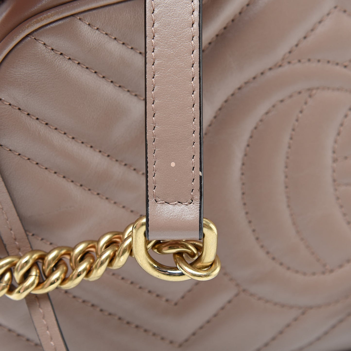 Calfskin Matelasse Small GG Marmont Chain Shoulder Bag Porcelain Rose