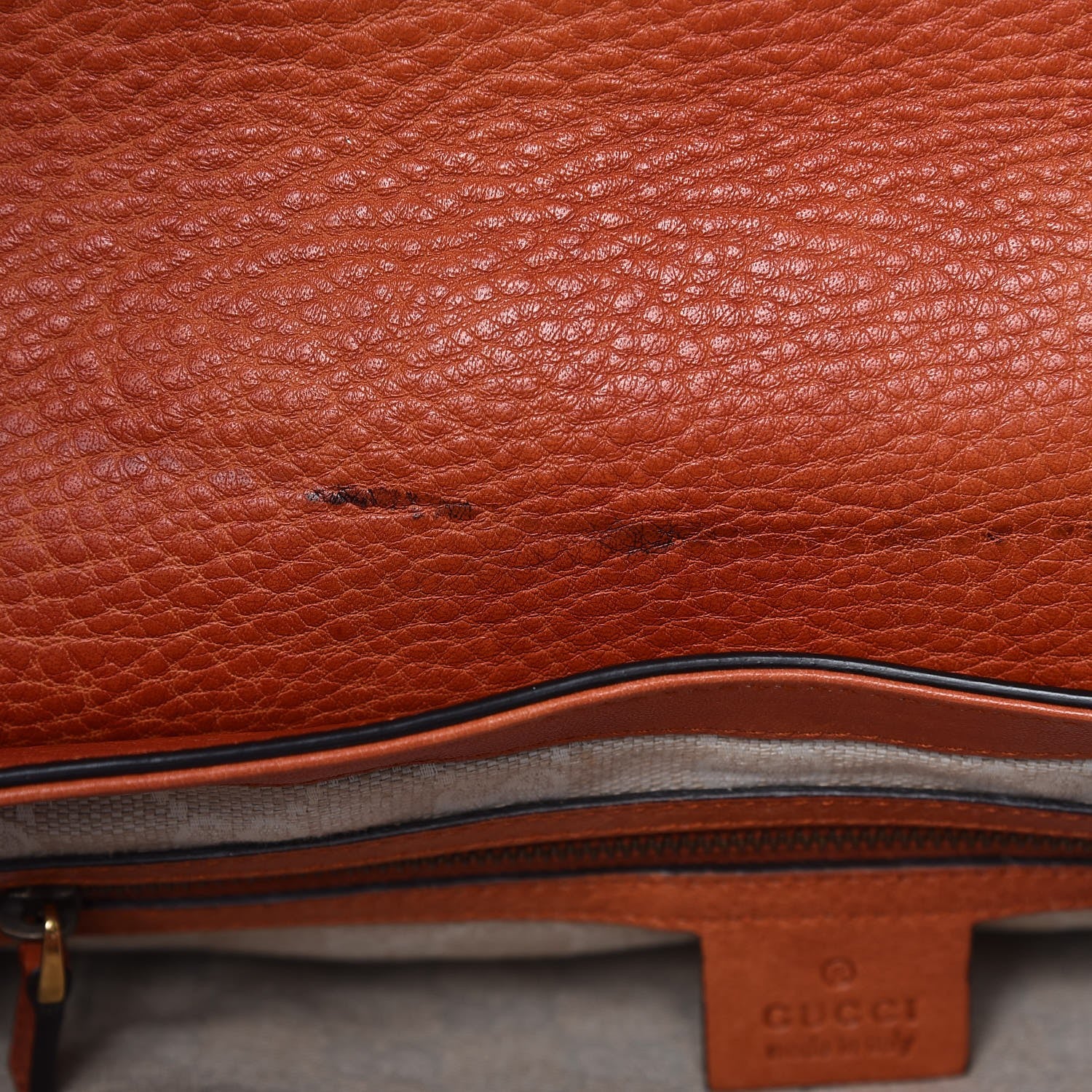 Gucci Calfskin Harness Shoulder Bag New Rust 8 of 20