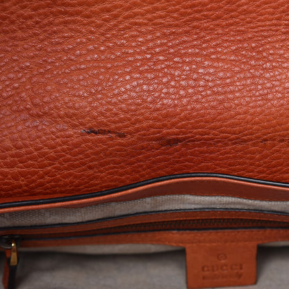 Gucci Calfskin Harness Shoulder Bag New Rust 8 of 20