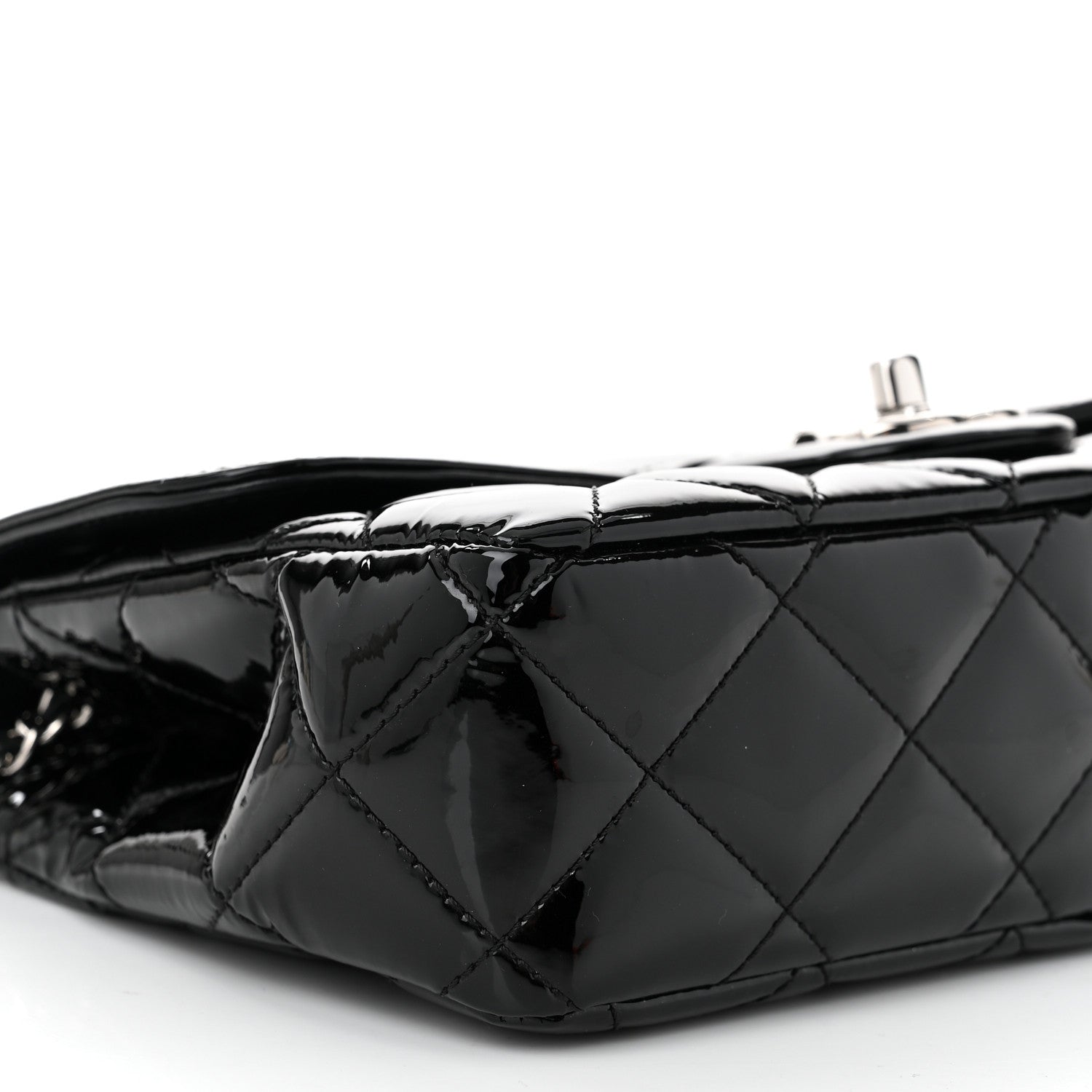 Chanel Patent Quilted Small Coco Shine Flap Black 9 of 11