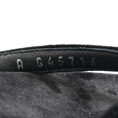 Chanel Velvet Crystal CC Thong Sandals 38 Black 9 of 9