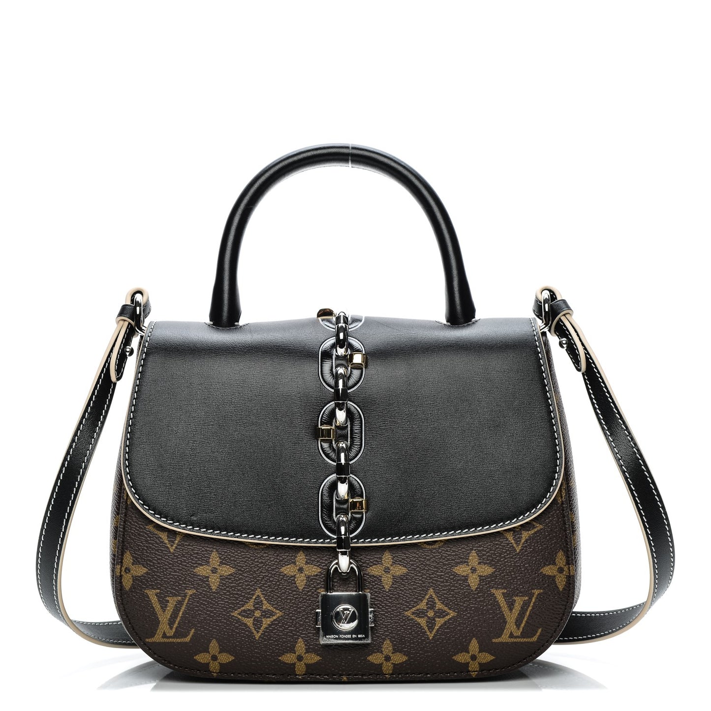 Calfskin Monogram Chain It Bag PM Black