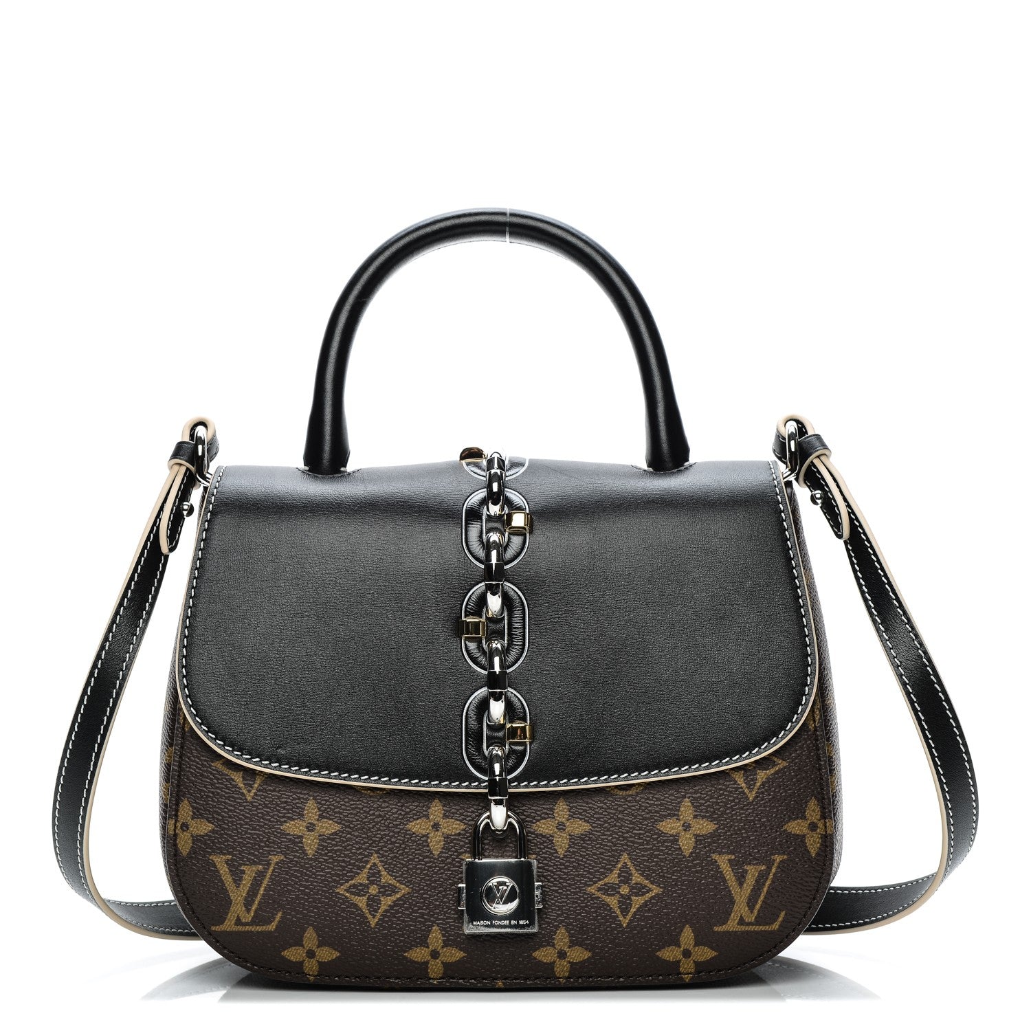 Louis Vuitton Calfskin Monogram Chain It Bag PM Black 1 of 6