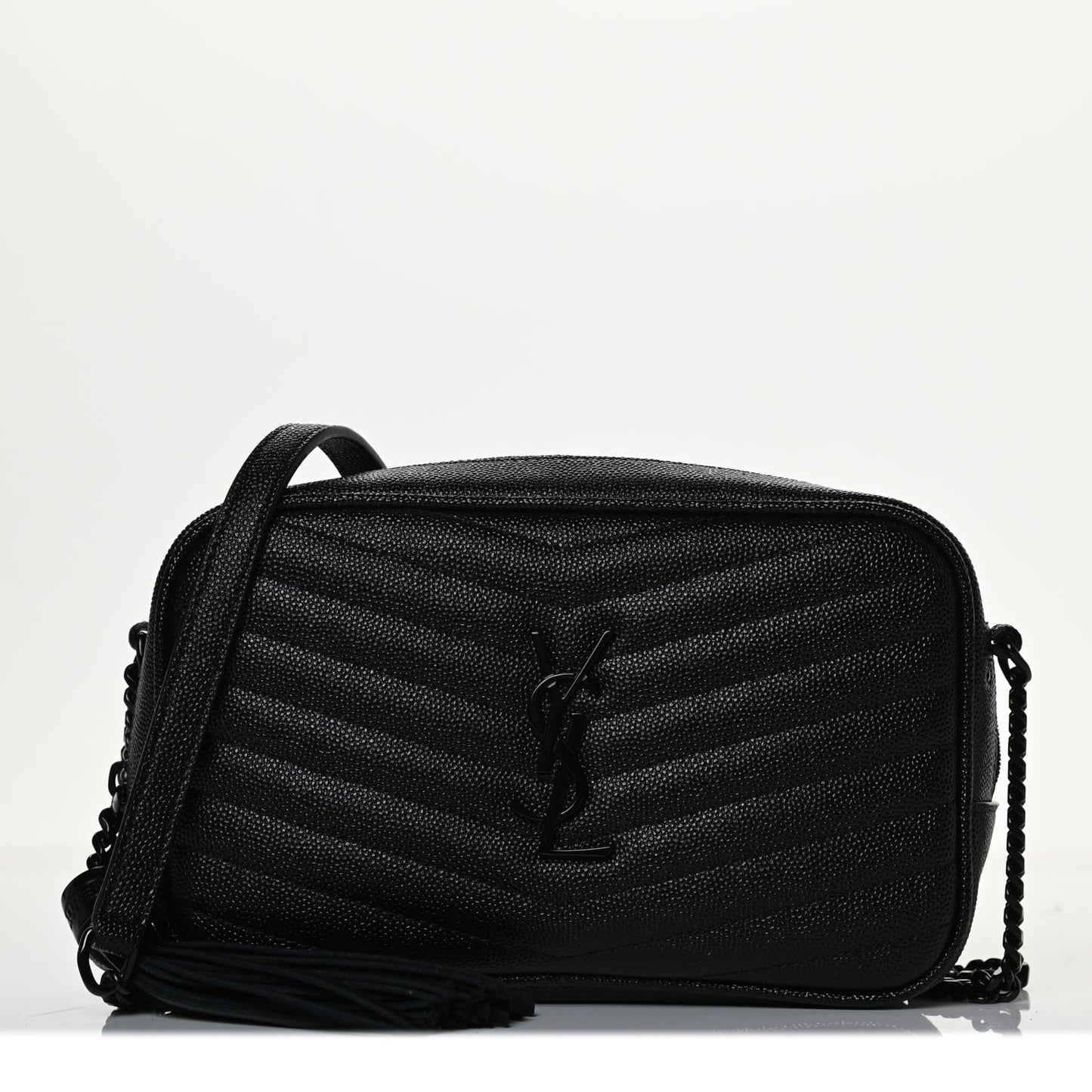 Grain De Poudre Matelasse Monogram Mini Lou Camera Bag Black