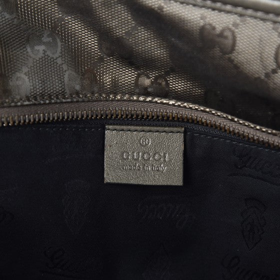 Gucci Imprime Monogram Medium Zippered Shopping Tote Pewter 6 of 12