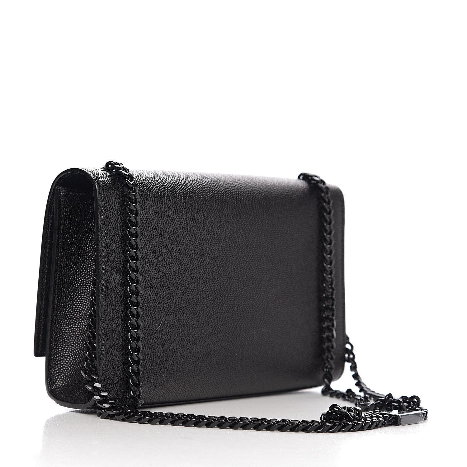 Saint Laurent Grain De Poudre Small Monogram Kate Satchel Black 2 of 13