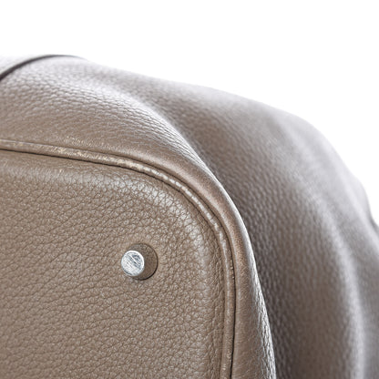 Hermes Taurillon Clemence Picotin Lock 26 GM Etoupe 11 of 16