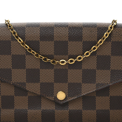 Louis Vuitton Damier Ebene Pochette Felicie Chain Wallet 8 of 10