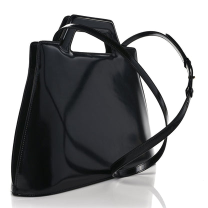 Salvatore Ferragamo Brushed Off Calfskin Wanda Top Handle Bag Black 3 of 8
