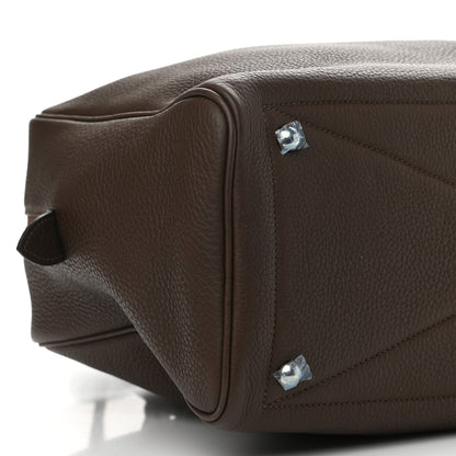 Hermes Taurillon Clemence Victoria II 35 Chocolate 9 of 12