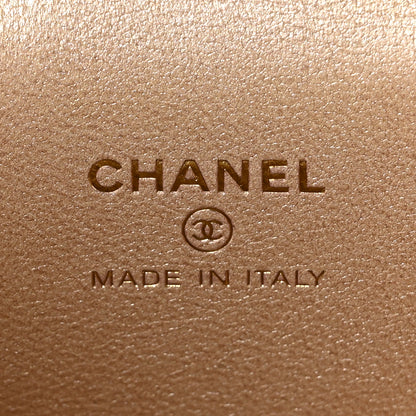 Chanel Shiny Lambskin Quilted CC Mini Vanity Case With Chain Black 6 of 10