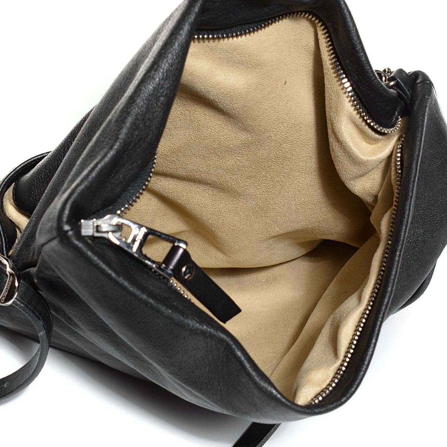 Jimmy Choo Soft Vachetta Small Biker Saddle Chain Satchel Black 5 of 9