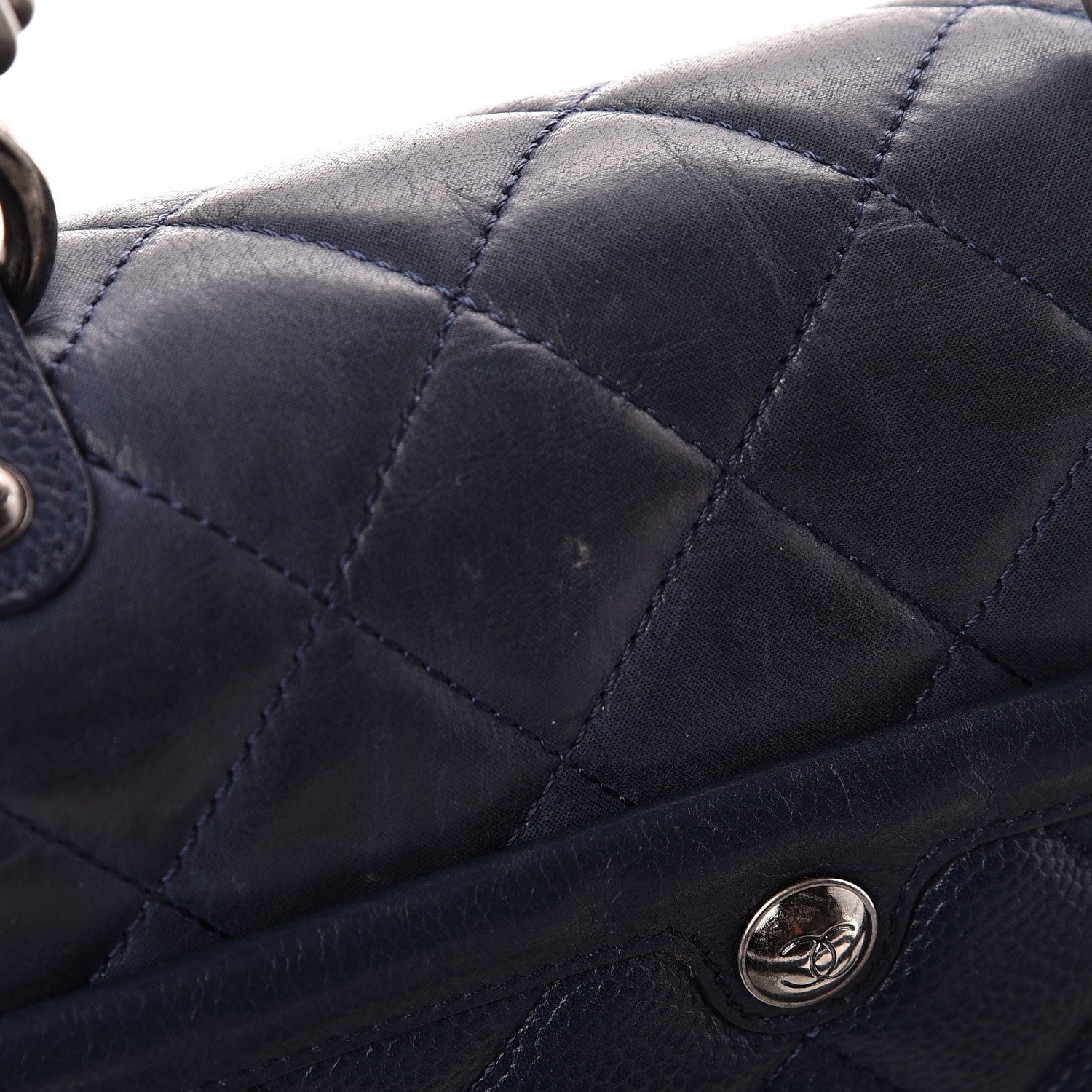 Chanel Caviar Iridescent Calfskin Quilted Small Daily Carry Messenger Navy 8 of 10
