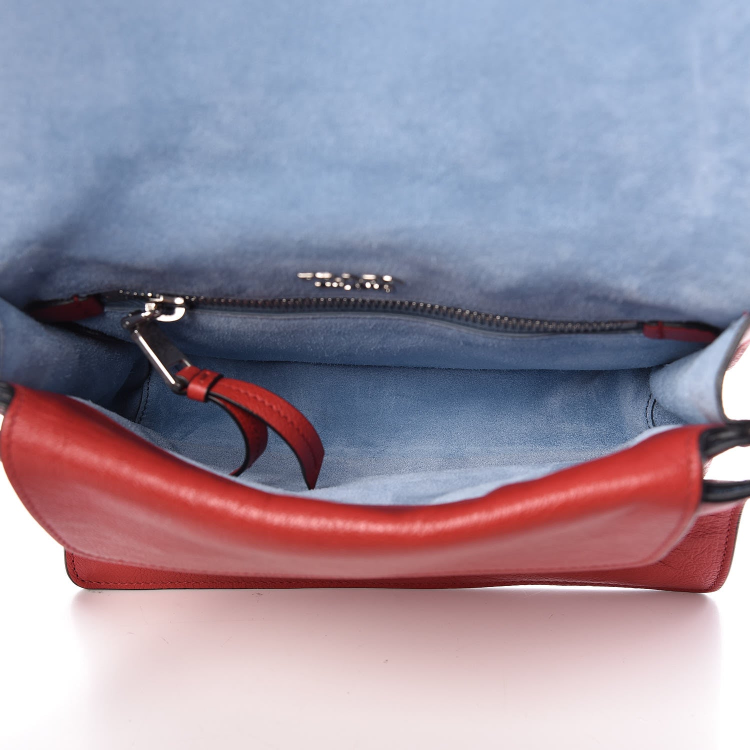 Prada Glace Calf Studded Etiquette Flap Fuoco 5 of 11