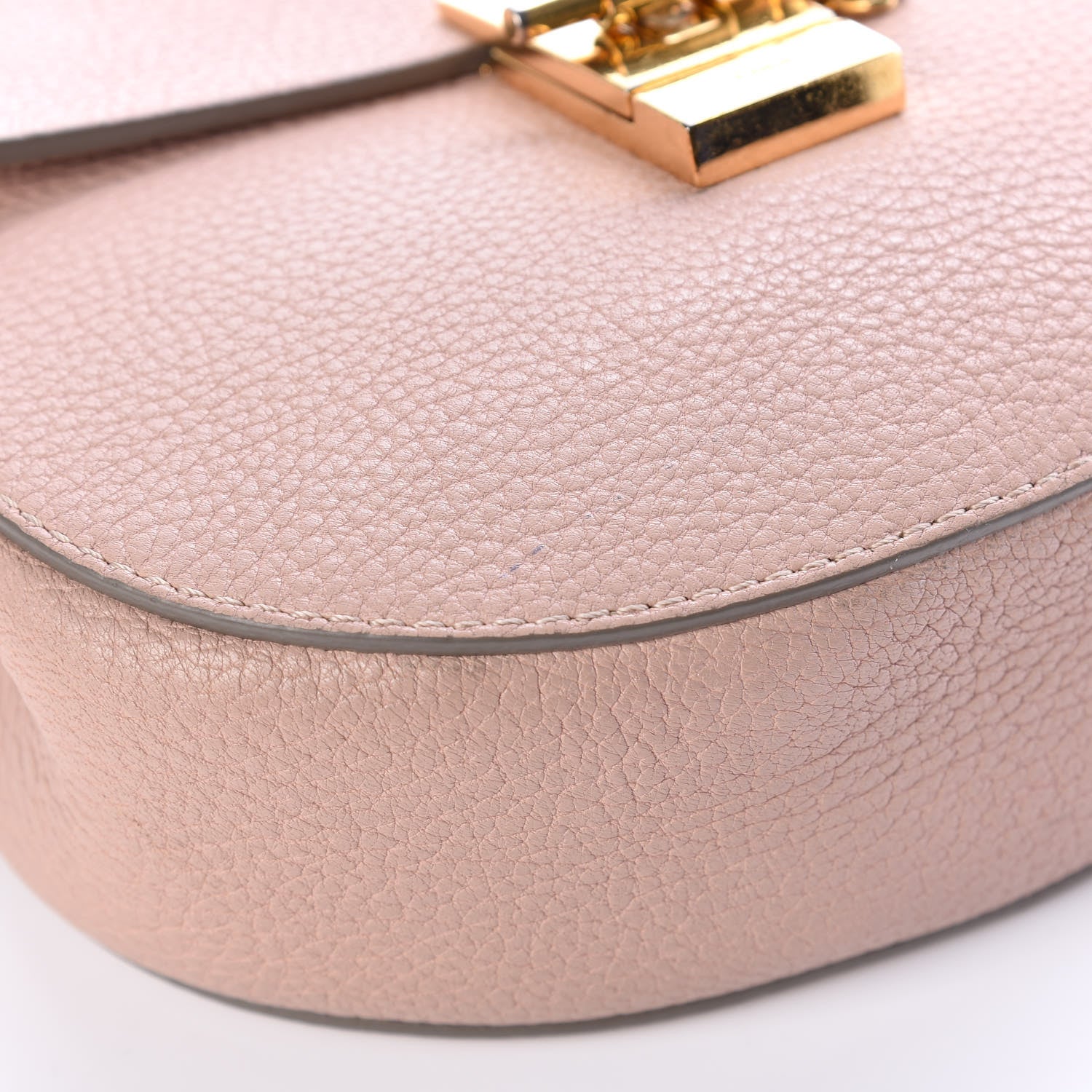 Chloe Grained Lambskin Mini Drew Shoulder Bag Cement Pink 10 of 11