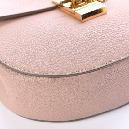 Chloe Grained Lambskin Mini Drew Shoulder Bag Cement Pink 10 of 11